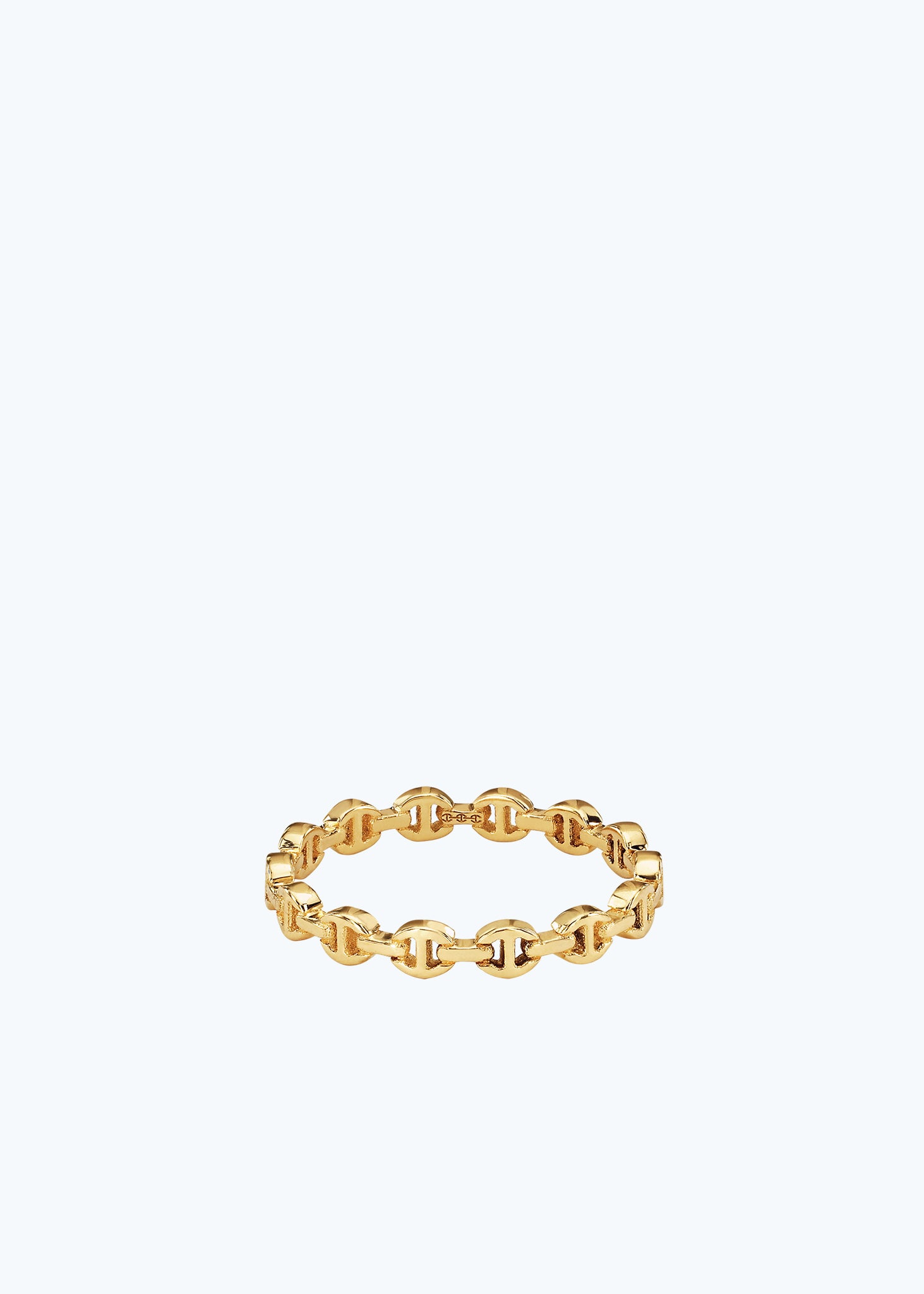 18k Yellow Gold Micro Dame Tri Link l Ring